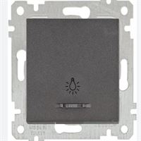 RİTA MEK TUŞ IŞIKLI ÇAĞIRMA(220V)(VİDALI) FÜME 1